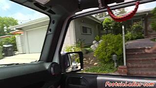 BABE'S FEET WORSHIPED BENT OVER DOGGYSTYLE FINGERING!