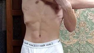 Skinny Flex Boy's Underwear Tease?