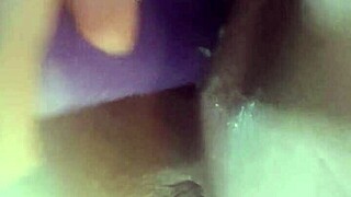 Morning creampie drip from her wet toy-stuffed pussy?