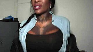 hey josy black rides fat dick showing off big black ass in public pickup