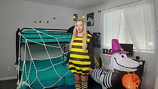 Thick blonde kallie taylor's halloween bts rough pussy pounding