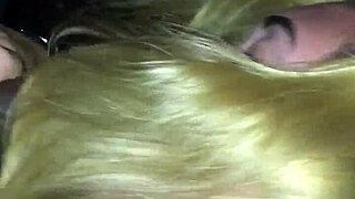 white girl slurps big black cock in car