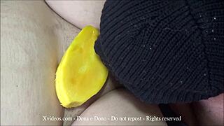 mango fruit fetish oral sucking leads to pussy orgasm moans