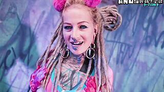 tattooed petite slut hints solo dp anal toys masturbation atm