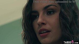 teen surprises delivery girl with strapon at door