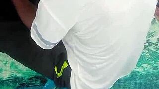 i finally fucked that pretty lost bush girl's huge hairy tits