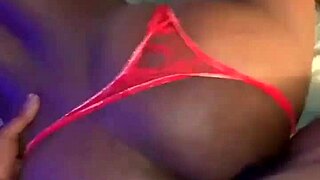 he yanks panties aside for monster cock pounding!