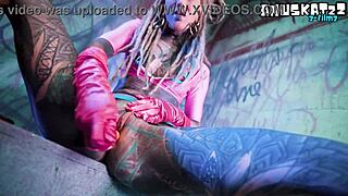 tattooed petite slut hints solo dp anal toys masturbation atm