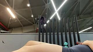 I squirt extreme in gym watching you fuck me hard