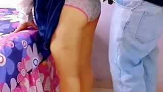 Mexican Schoolgirl Broomstick Anal Then Doggy Fuck My Favorite Cousin Real Homemade!