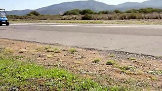 Experience heart-pounding speed thrill world's fastest car battles cheetah across plains