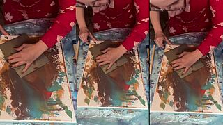 asmr acrylic nails fingering in big glasses mirror... 😍✨