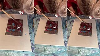 asmr acrylic nails fingering in big glasses mirror... 😍✨