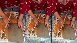 asmr acrylic nails fingering in big glasses mirror... 😍✨