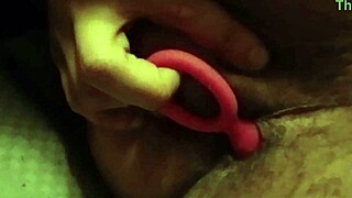 Chubby Slut Plugs Ass with Dildo Before Cum Orgasm