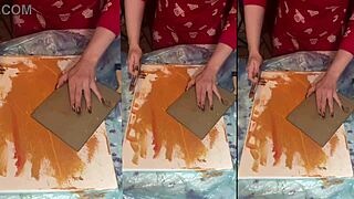 asmr acrylic nails fingering in big glasses mirror... 😍✨