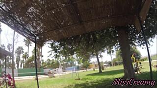 flashing stepdad's cock naked public park groped by strangers