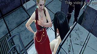 Tifa Endures Ocelot's Big Tits Machine Torment