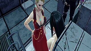 Tifa Endures Ocelot's Big Tits Machine Torment