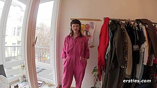 Watch This Brunette Angel Finger Her Hairy Beaver Close-Up