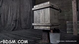 Tight pussy bound and fucked hard in BDSM contest!