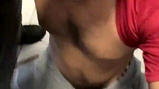 three cocks cram one bathroom stall for blowjobs and hand grabs