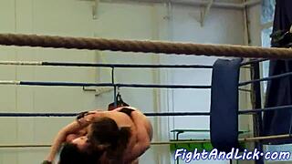 Big Tits Babes Wrestle Naked Licking Pussy In Ring