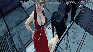 Tifa Endures Ocelot's Big Tits Machine Torment