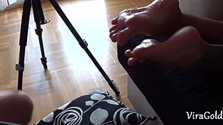 wanna cum all over camilla's cute feet like this?