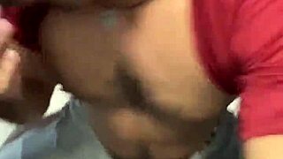 three cocks cram one bathroom stall for blowjobs and hand grabs