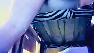 Texas Wife's Shaved Pussy Gets Monster Cock In High Chair Close-Up Fuck