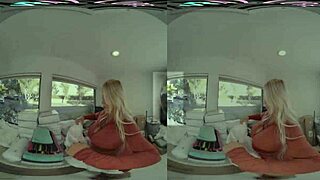 Blonde milf toys up for lazy stepson in VR part 2 😈💦