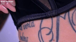 perfect tattoo milf andy adams rides brad's huge cock first time!