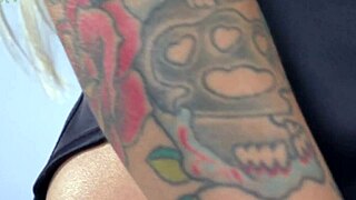 perfect tattoo milf andy adams rides brad's huge cock first time!