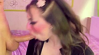 yo that wild naughty neighbor can't stop sucking cock like it's her addiction