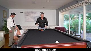 Kinky office threesome pounds secretary in every hole