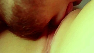 Pretty muscular teen pussy lips drip wet from licking