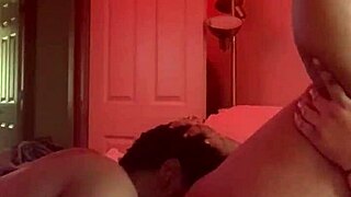 My BBC boyfriend devours this fat ebony milf's wet pussy at party