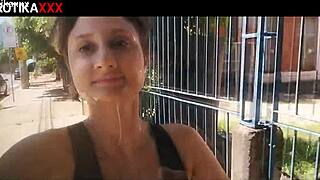 pretty latina teen sadira cumwalks after public facial blast