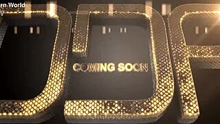 Hungarian babes gape pussies with huge dildos in double penetration solo