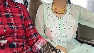 jija's first romantic car ride with beautiful indian sali