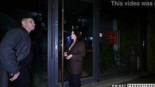 i choke on peachy alice's huge cock gagging deepthroat with sloppy spit and cum covered tits