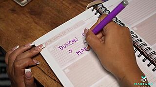 horny college girl fingers in class fantasizing teacher's deep fuck - mariana martix