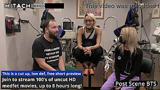 Channy Crossfire moans wildly from hitachi clit orgasms in bed before hospital shift