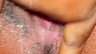 Juicy Ebony Teen Rips Clothes Fingers Dripping Wet Pussy