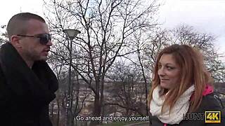 red-haired slut takes cash to cuckold her boyfriend pov