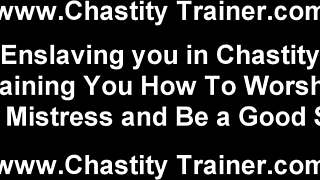 your cock's trapped now in my femdom bondage toys forever