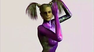 cyberpunk stunner in lingerie awaits your gaze