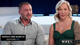 wifey candice grips hubby's hand takin monster bbc deep 😩💦