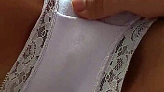 Big panties creampie dirty homemade couple sex closeup